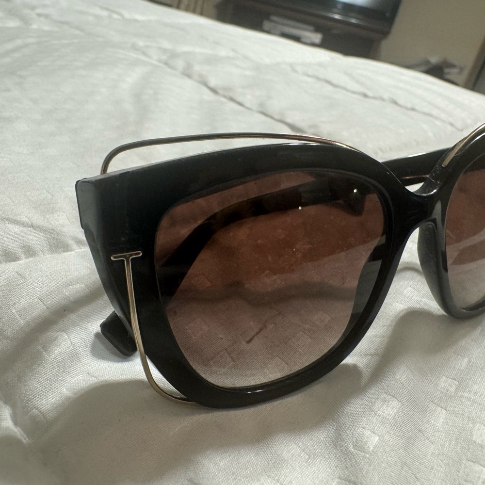 Tiffany & Co. Black and Gold Sunglasses